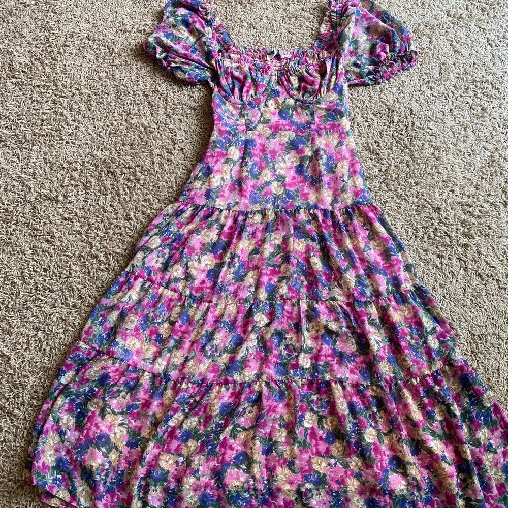 ASTR the label floral corset style midi dress